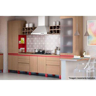 Tampo P/ Balcão Cozinha E604 60cm Cooktop Nogueira - Kappesberg