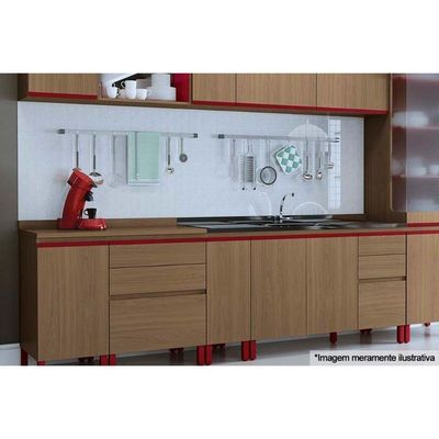 Módulo Cozinha Kappesberg Maxxi Tampo P/ Balcão E602 40cm Nogueira