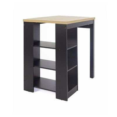Bancada Cozinha Gourmet Ditália Com 2 Banquetas Preto