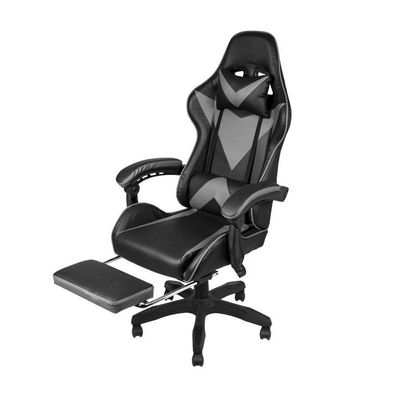Cadeira Gamer Giratória Hawker Preta Com Cinza Base Rodízio
