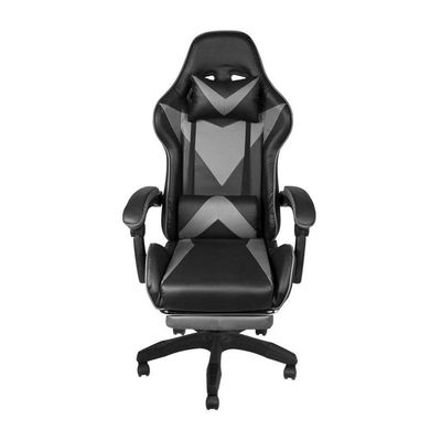Cadeira Gamer Giratória Hawker Preta Com Cinza Base Rodízio