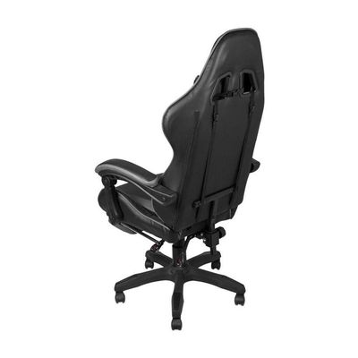 Cadeira Gamer Giratória Hawker Preta Com Cinza Base Rodízio