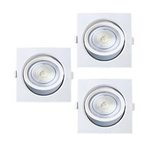 Kit 3 Spot De Led Embutir Alltop Par30 Quadrado 10w Bivolt Taschibra 4000k Luz Neutra