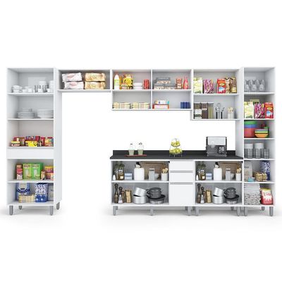 Cozinha 7 Peças Top Class Batrol Branco Branco