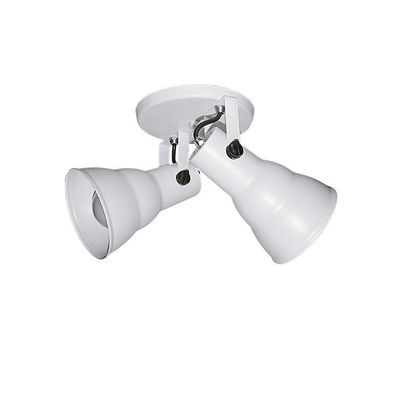 Spot De Sobrepor Hol Duplo Circular Direcionável 2xe27 Taschibra Bivolt Branco