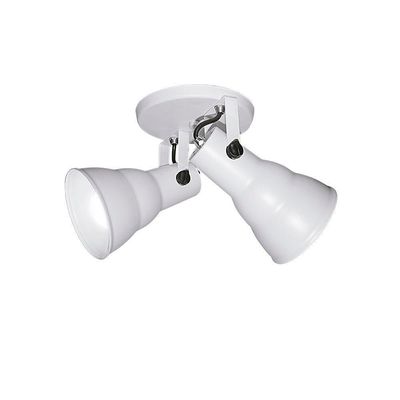 Spot De Sobrepor Hol Duplo Circular Direcionável 2xe27 Taschibra Bivolt Branco