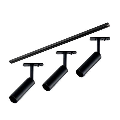 Kit Trilho Taschibra Com 3 Spot Track Mr11 Gu10 Bivolt Preto