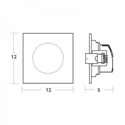 Spot Led Taschibra Embutir Quadrado Tsql 405 5w Alumínio 6500k Luz Fria