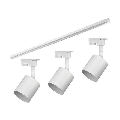 Kit Trilho Taschibra Com 3 Spot Track Ar70 Gu10 Bivolt Branco