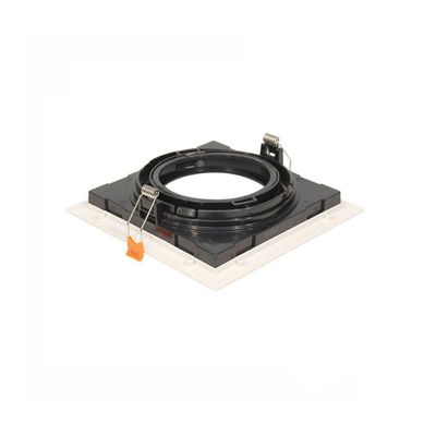 Spot Recuado De Embutir Quadrado Mr11 Branco Com Preto Taschibra