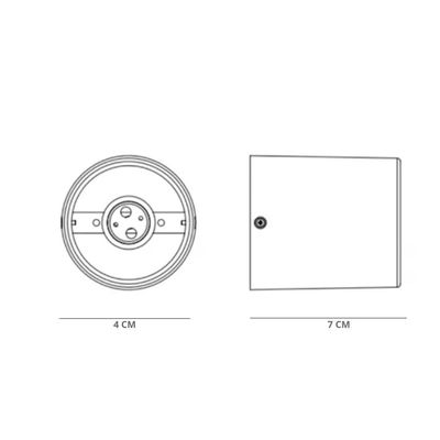 Spot De Sobrepor Cannon Mr11 Redondo Taschibra Branco