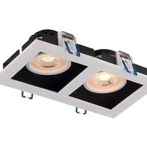 Spot Led Taschibra Quadrado Recuado Duplo Embutir Frame 10w Bivolt 3000k Luz Quente