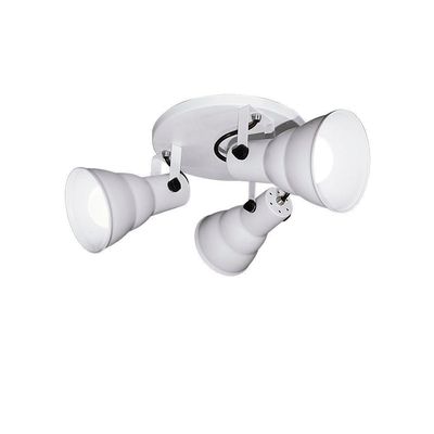Spot De Sobrepor Hol Triplo Circular Direcionável 3xe27 Taschibra Bivolt Branco