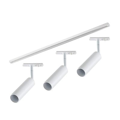 Kit Trilho Taschibra Com 3 Spot Track Mr11 Gu10 Bivolt Branco