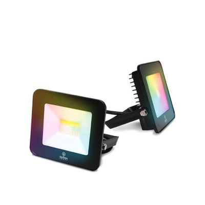 Refletor Taschibra Smart Led Wi-Fi 20W Inteligente Cct+Rgb Preto Bivolt Bivolt