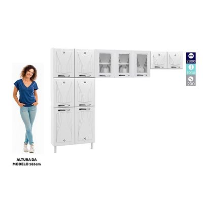 Cozinha De Aço Compacta Star New Branco 3 Peças