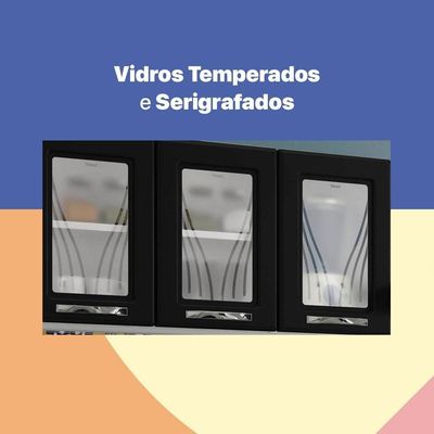 Cozinha De Aço Compacta Star New Preto 3 Peças