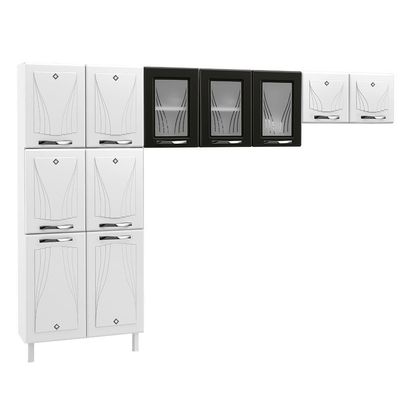Cozinha De Aço Compacta Star New Preto 3 Peças