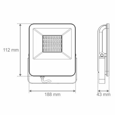 Refletor Taschibra Smart Led Wi-Fi 50W Inteligente Cct+Rgb Preto Bivolt Bivolt