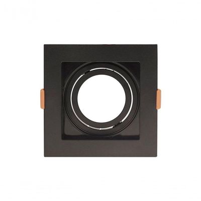 Spot Recuado De Embutir Quadrado Móvel Ar 70 Preto Taschibra