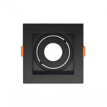 Spot Recuado De Embutir Quadrado Móvel Mr11 Preto Taschibra
