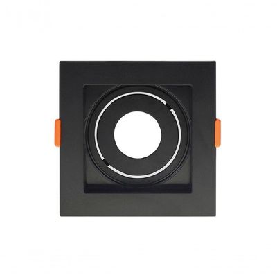 Spot Recuado De Embutir Quadrado Móvel Mr11 Preto Taschibra