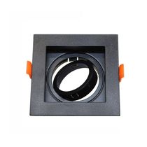 Spot Recuado De Embutir Quadrado Móvel Mr11 Preto Taschibra