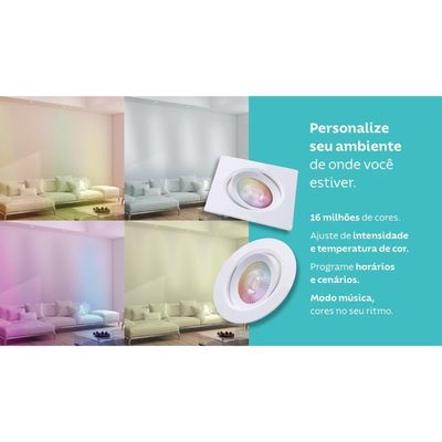Spot Quadrado De Embutir Tramontina Smart Led 350 Lm 5 W Com
