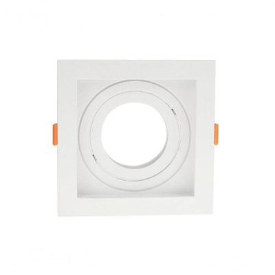 Spot Recuado De Embutir Quadrado Móvel Par 20 Branco Taschibra