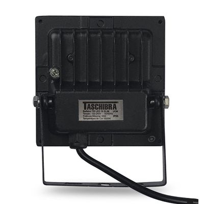 Refletor Taschibra Led Tr Slim 10W Luz Branco Fria 6500K Preto Bivolt Bivolt