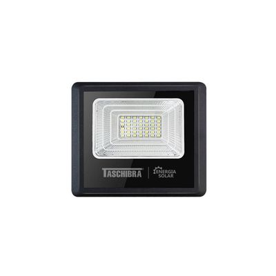 Refletor Solar Led Tr Sun Taschibra 100W Preto 6500K C/ Controle Remoto Bivolt