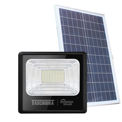Refletor Solar Led Tr Sun Taschibra 100W Preto 6500K C/ Controle Remoto Bivolt