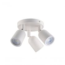 Spot De Led Direct Triplo Mr16 Circular 12w Branco Taschibra 3000k Luz Quente