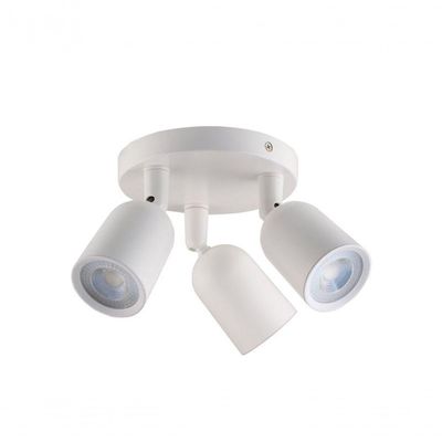 Spot De Led Direct Triplo Mr16 Circular 12w Branco Taschibra 3000k Luz Quente