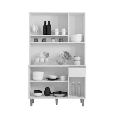 Armário Cozinha Millan Branco 6 Portas