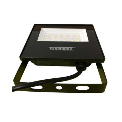 Kit 6 Refletores Taschibra Led Tr Slim 20w 6500k Preto Bivolt