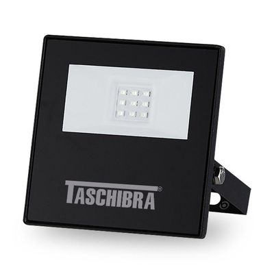 Refletor Taschibra Led Tr Slim 10W Luz Verde Preto Bivolt Bivolt