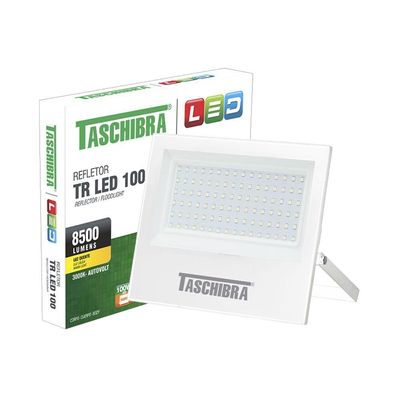 Refletor Taschibra Led Tr Slim 100W Luz Branco Quente 3000K Branco Bivolt Bivolt