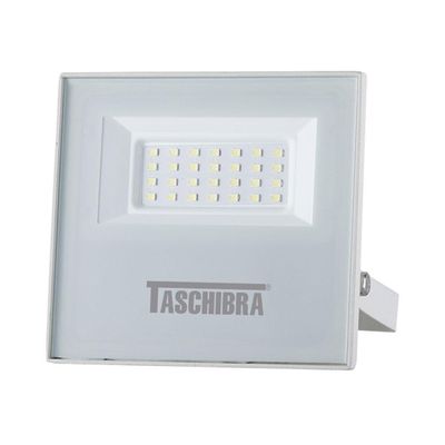 Refletor Taschibra Led Tr Slim 30W Luz Brando Fria 6500K Branco Bivolt Bivolt
