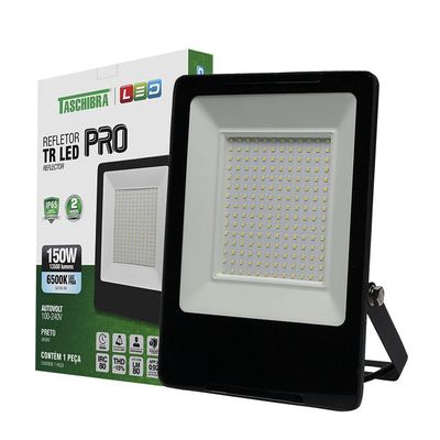 Refletor Taschibra Tr Led Profissional 150W Luz Branco Fria 6500K Preto Bivolt Bivolt