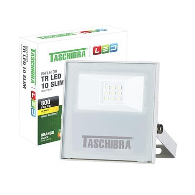 Refletor Taschibra Led Tr Slim Luz Branco Quente 10W 3000K Branco Bivolt Bivolt