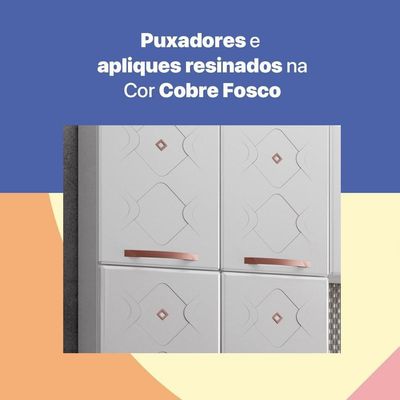 Cozinha Aço Completa Telasul Mirage New Bco 3vidros Balcão P/ Pia