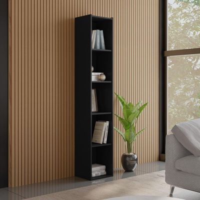 Estante Livreiro Organizador Multiuso Janaína 5 Nichos Preto