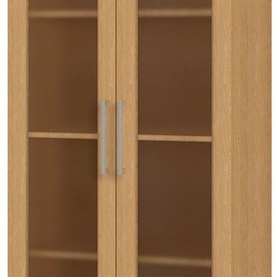 Paneleiro Ditália Aspen 2 Portas De Vidro Carvalho Cd-308