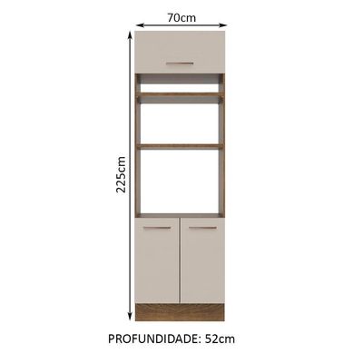 Torre Quente 70cm 3 Portas Madesa crema