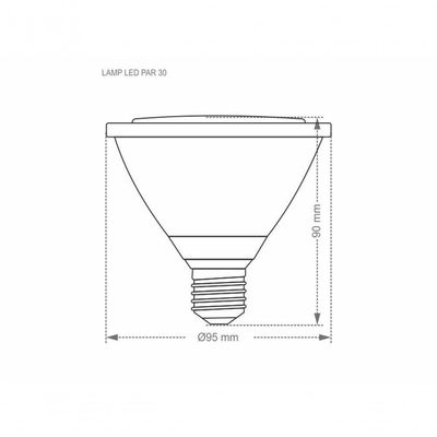 Lâmpada Led Taschibra Par 30 E27 Ip65 Dimerizavel Bivolt 2700k Luz Quente