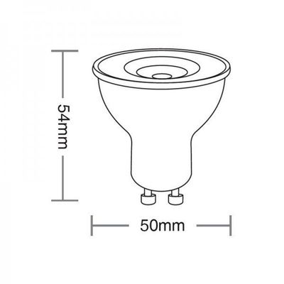Lâmpada Led Dicroica Mr16 Tdl 6w Dimerizável Taschibra 4000k Luz Neutra