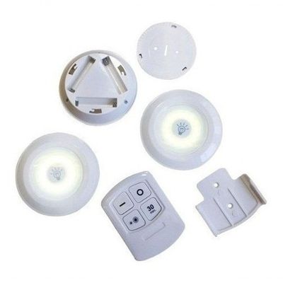 Lampada Led Luminaria Sem Fio Com Controle Remoto Kit C/ 3