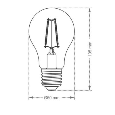 Lâmpada Led Smart Wi-fi Inteligente A60 Filamento 7w E27 Taschibra