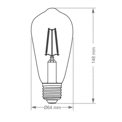 Lâmpada Led Smart Wi-fi Inteligente St64 Filamento 7w E27 Taschibra